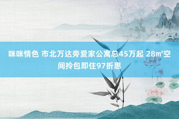 咪咪情色 市北万达旁爱家公寓总45万起 28㎡空间拎包即住97折惠